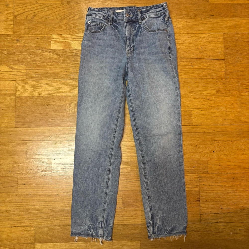 Anthropologie Pilcro High Rise Straight Leg Preppy Coastal Fisherman Jeans 26